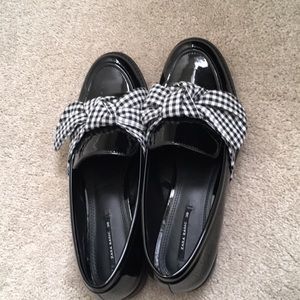 Zara Patent Leather/Gingham Loafers